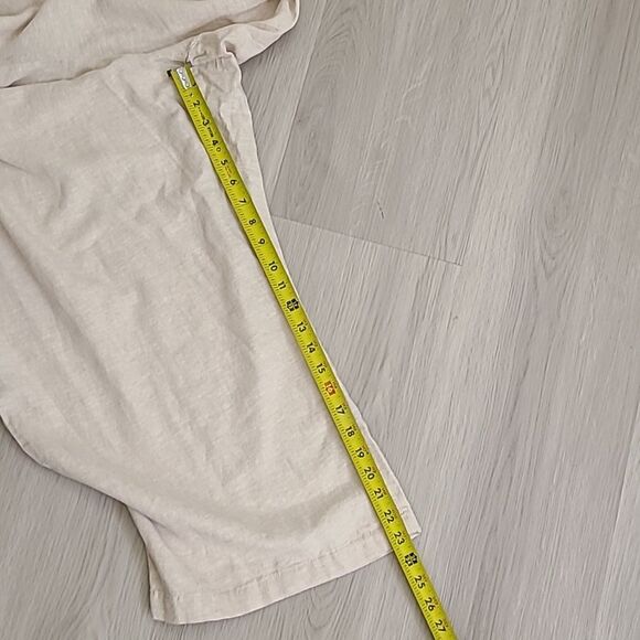 Croft & Barrow NWT Beige Linen Blend Pants Mid Rise Summer Plus Size 3X Crop - Picture 4 of 5